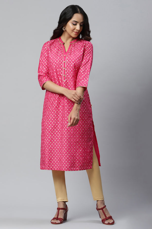 Dark Pink Shantung Draped Pants