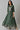 Green Festive Dress with Six Panel Flare