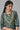 Green Heavy Festive Flared Dress with Mock Embroidered Jacket