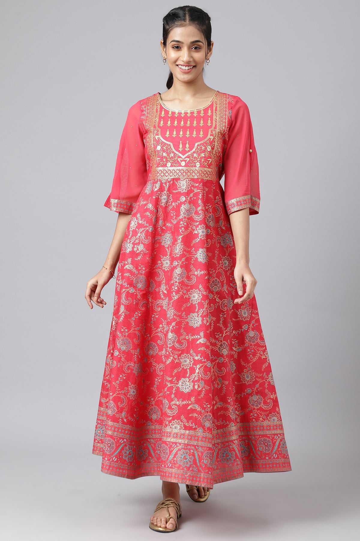 Pink Voil Festive Dress - XS