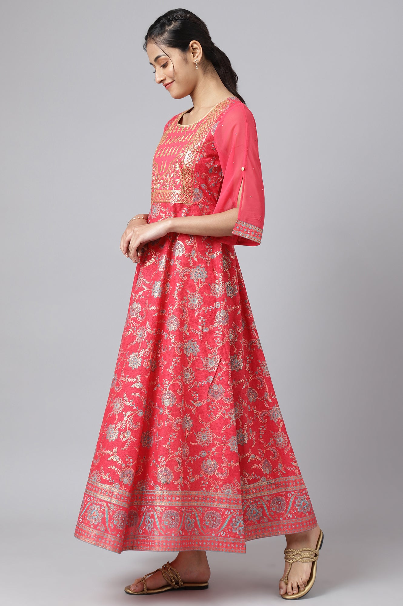 Pink Voil Festive Dress