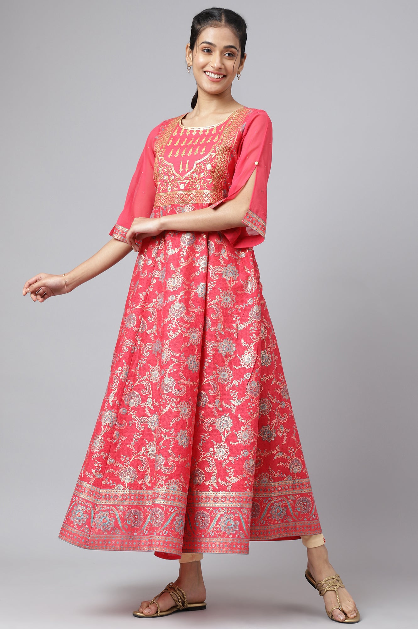 Pink Voil Festive Dress