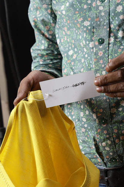 Yellow Rayon Kurta With Lace Detail