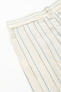 White Printed Straight Palazzo