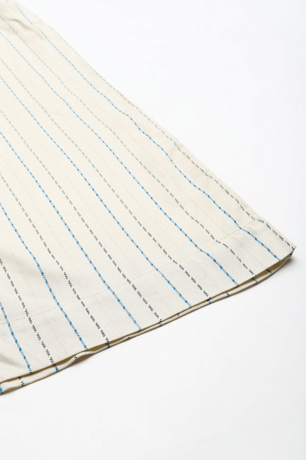 White Printed Straight Palazzo