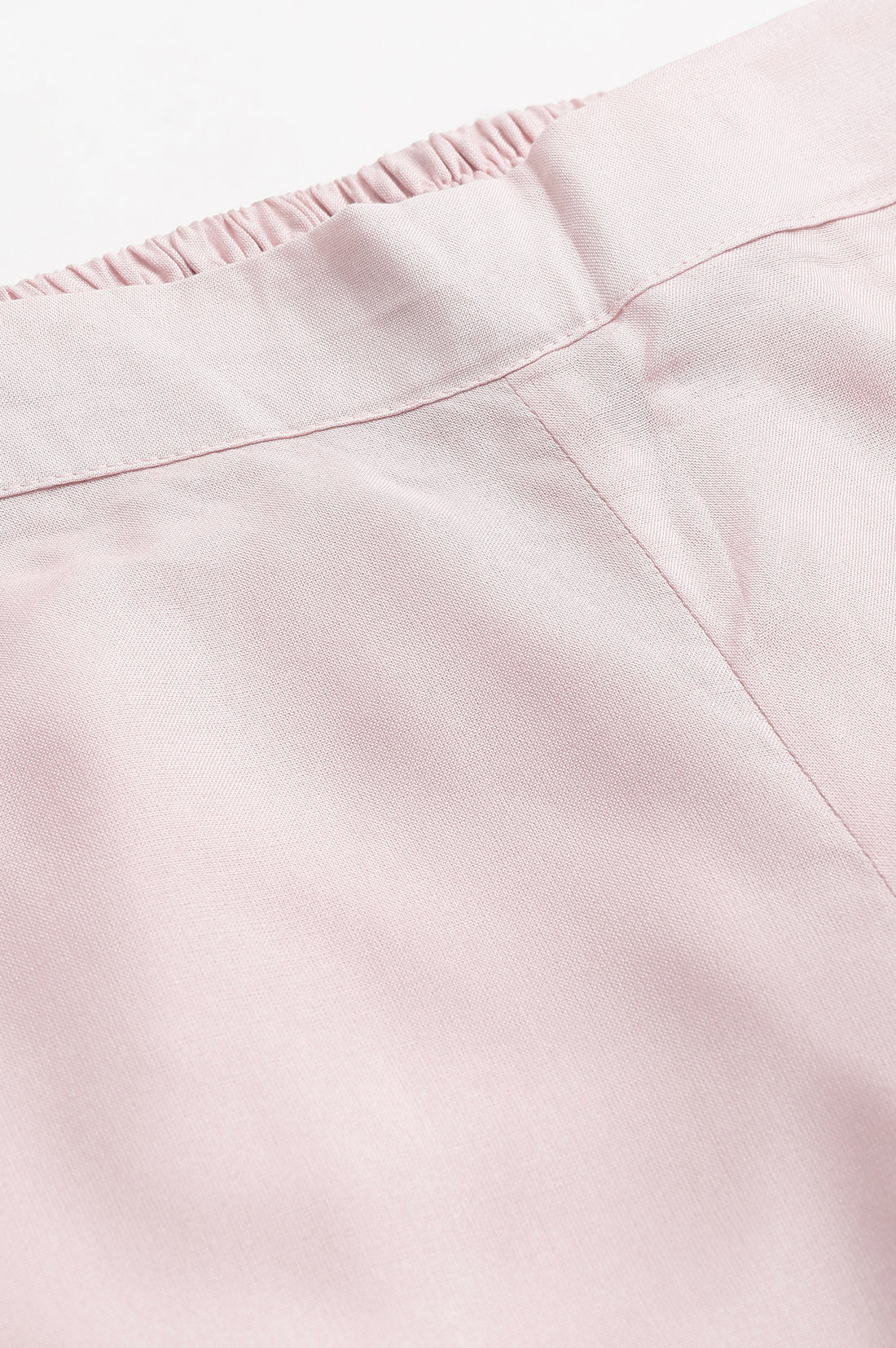 Pink Ankle Length Solid LIVA Eco Palazzos