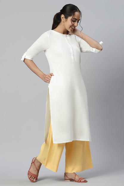 Yellow Ankle Length Solid Palazzo