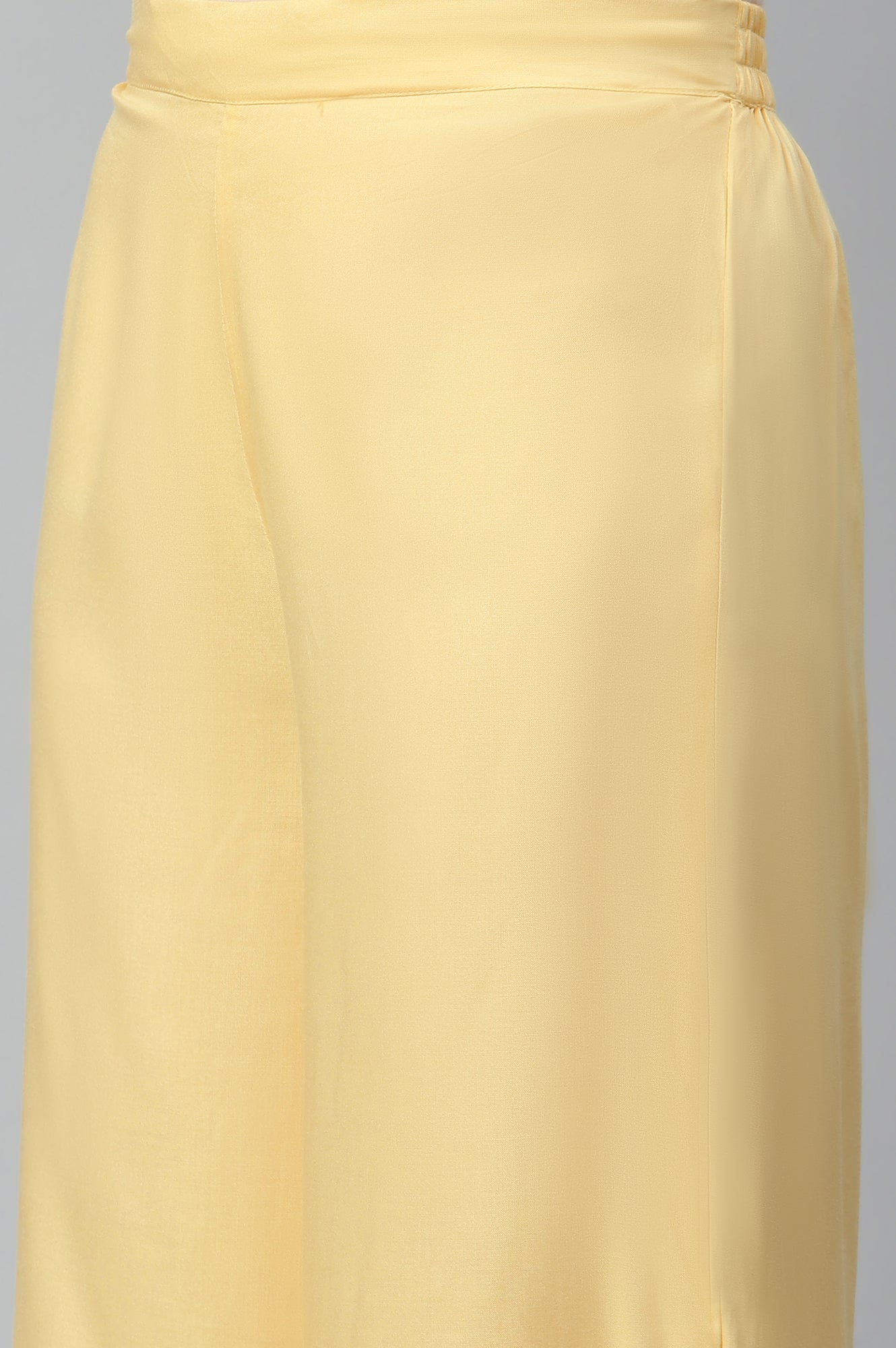 Yellow Ankle Length Solid Palazzo