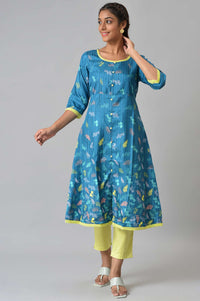 Lemon Yellow Cotton Flax Women Trousers