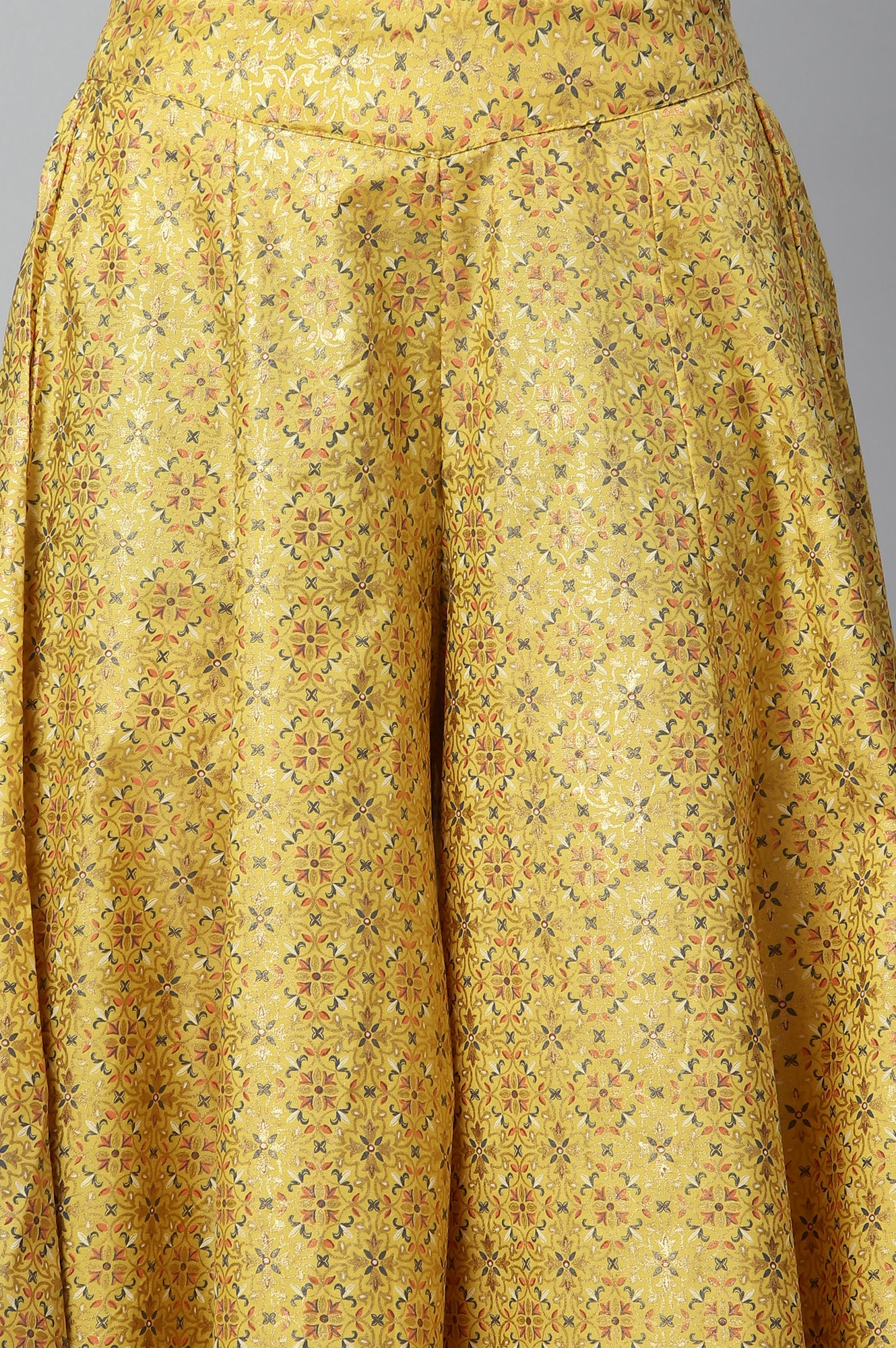 Yellow Flared Solid Palazzo