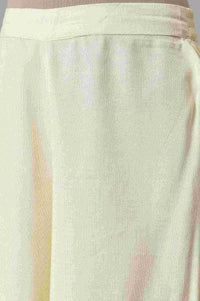 White Ankle Length Flared Culottes