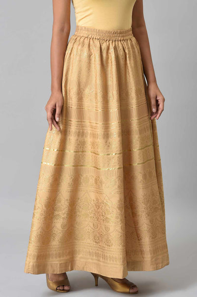 Purple Sequins Viscose Blend Straight Kurta and Skirt Set