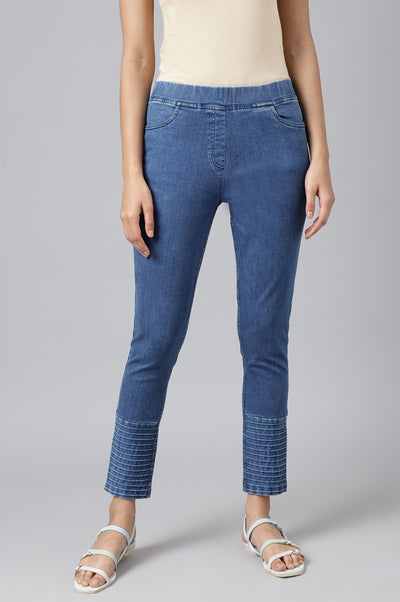 Blue Slim Fit Women Jeggings