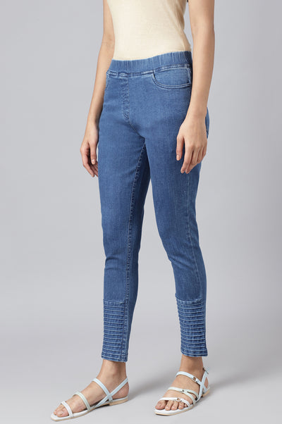 Blue Slim Fit Women Jeggings