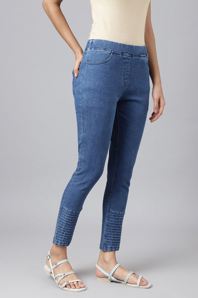 Blue Slim Fit Women Jeggings