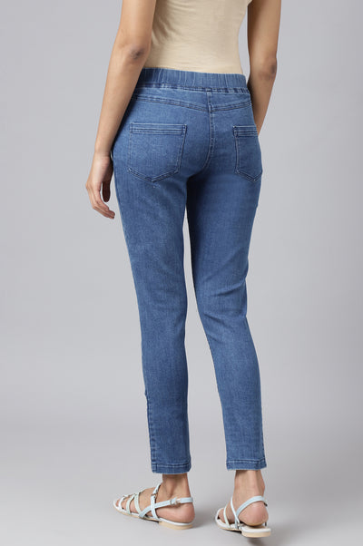 Blue Slim Fit Women Jeggings
