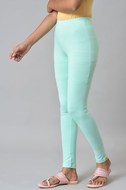 Green Cotton Lycra Tights