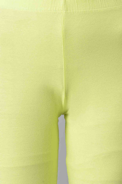 Lemon Yellow Cotton Lycra Tights