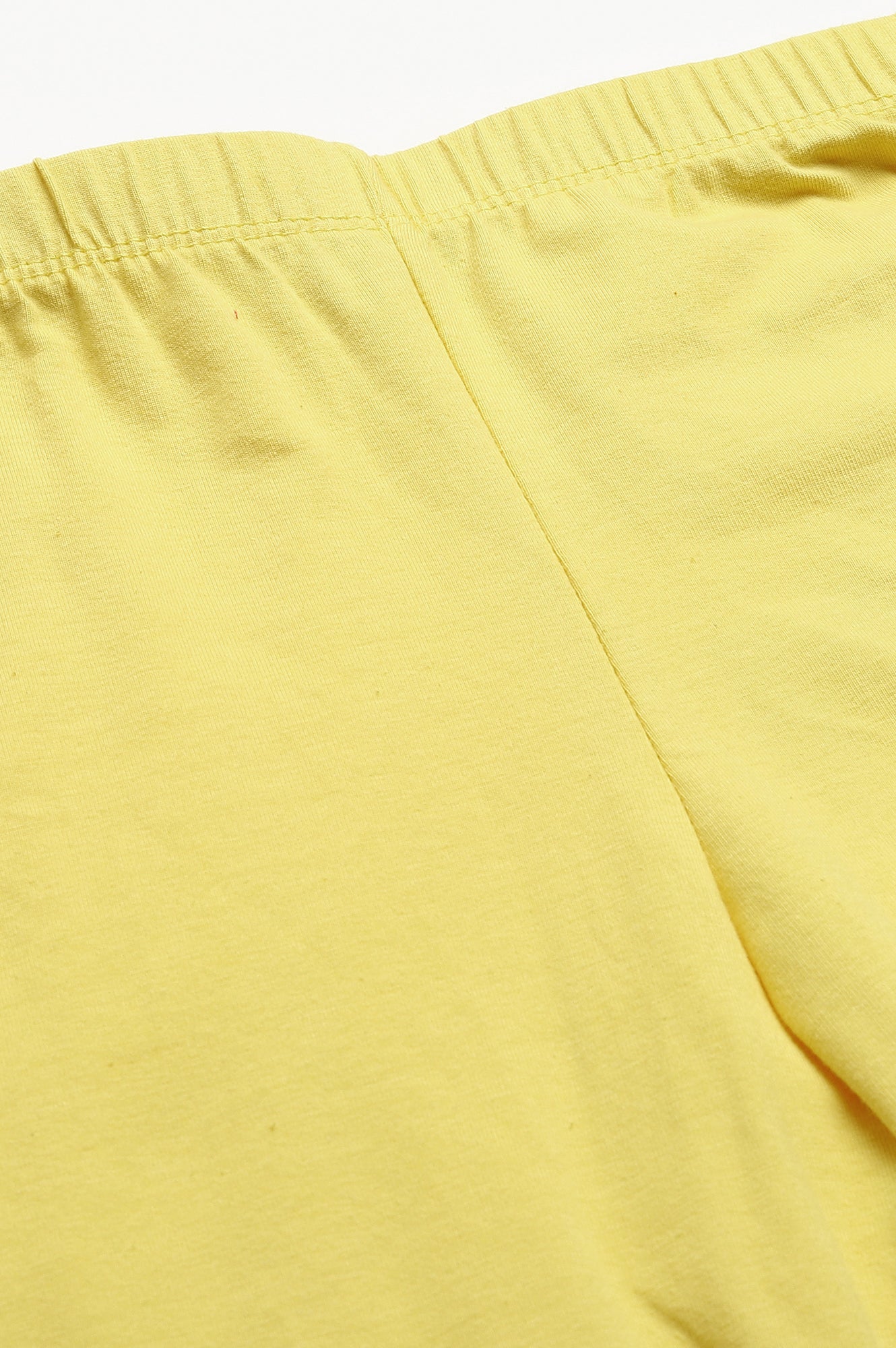 Yellow Cotton Lycra Tights