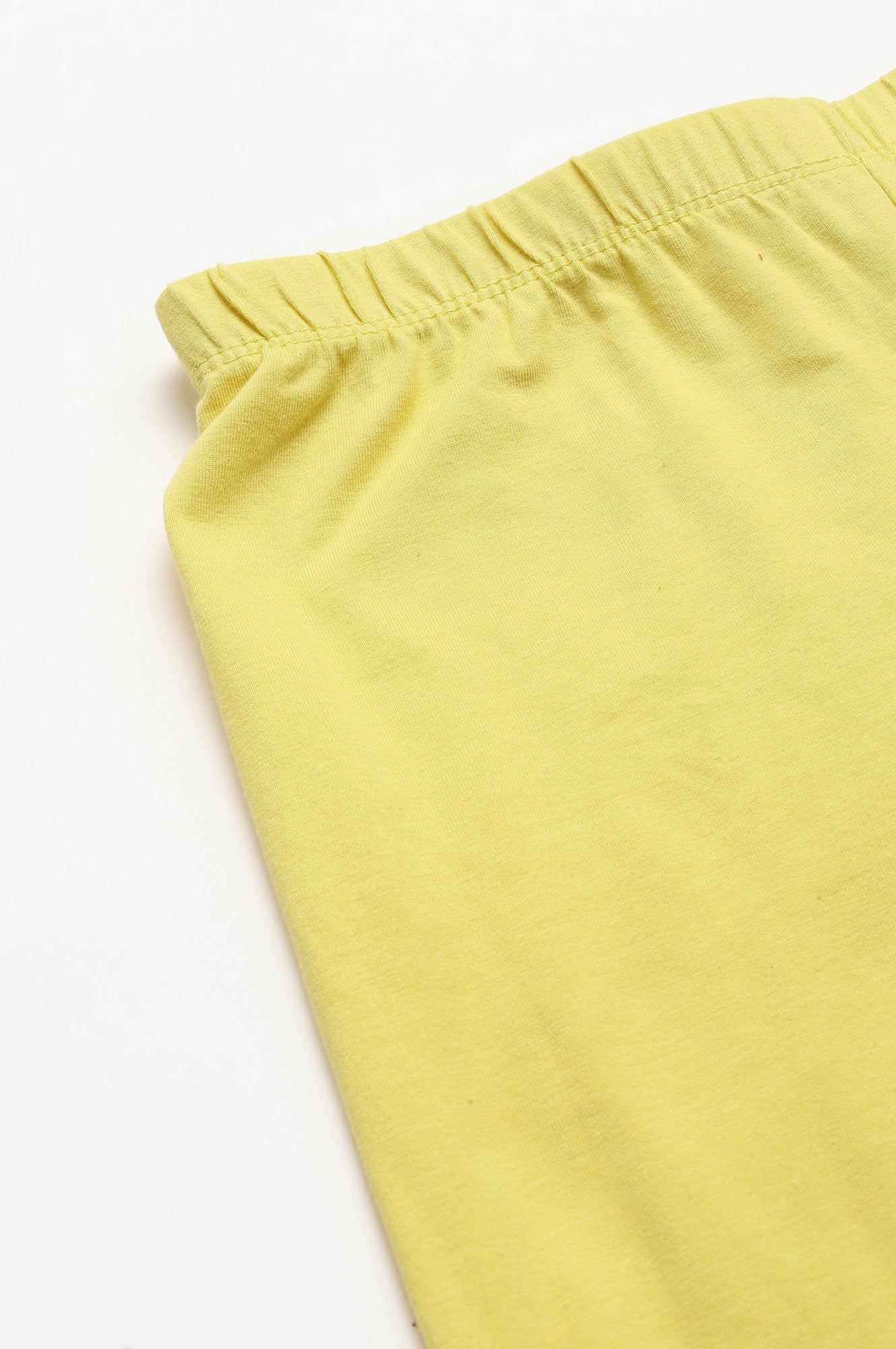 Yellow Cotton Lycra Tights