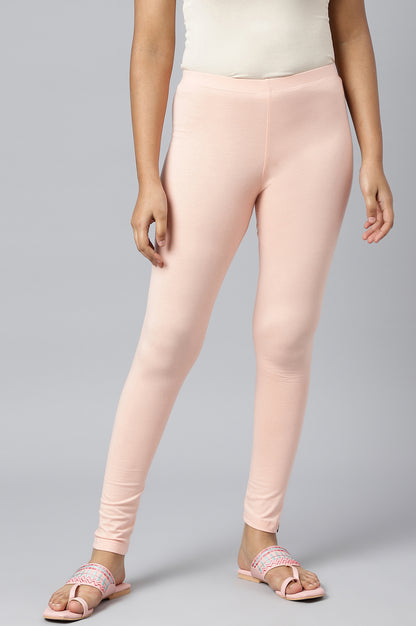 Pink Cotton Lycra Tights