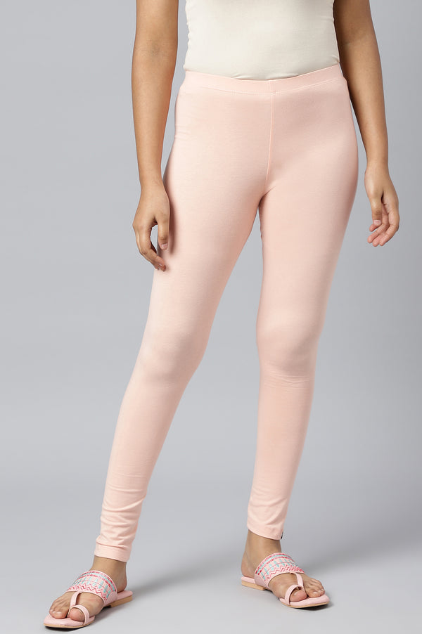 Pink Cotton Lycra Tights