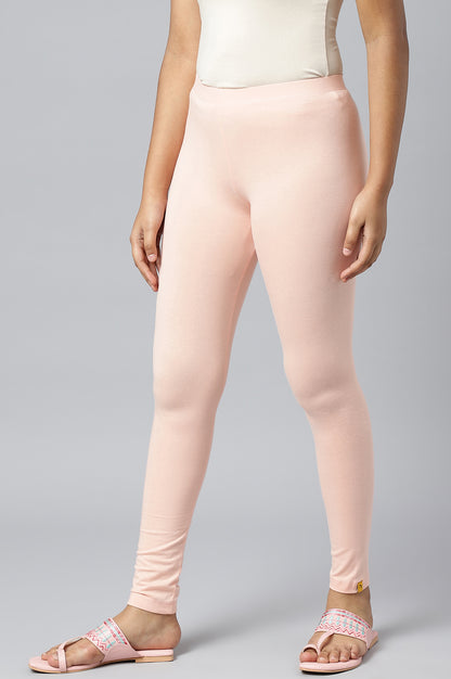 Pink Cotton Lycra Tights