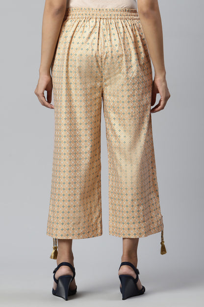 Peach Ankle Length Straight Culottes