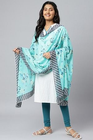 Green Ethnic Printed Dupatta