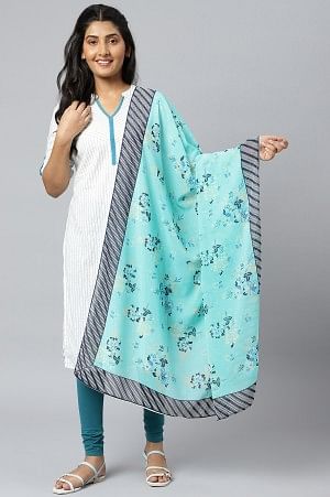 Green Ethnic Printed Dupatta