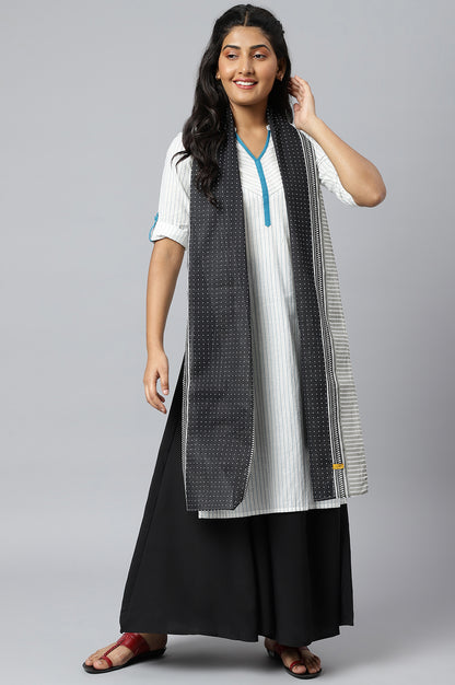 Grey Ethnic Printed Dupatta