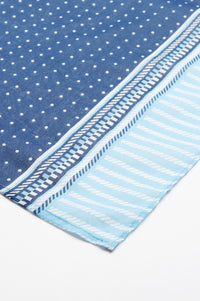 Blue Ethnic Printed Dupatta