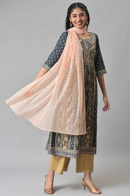 Pink Polka Dots Net Dupatta