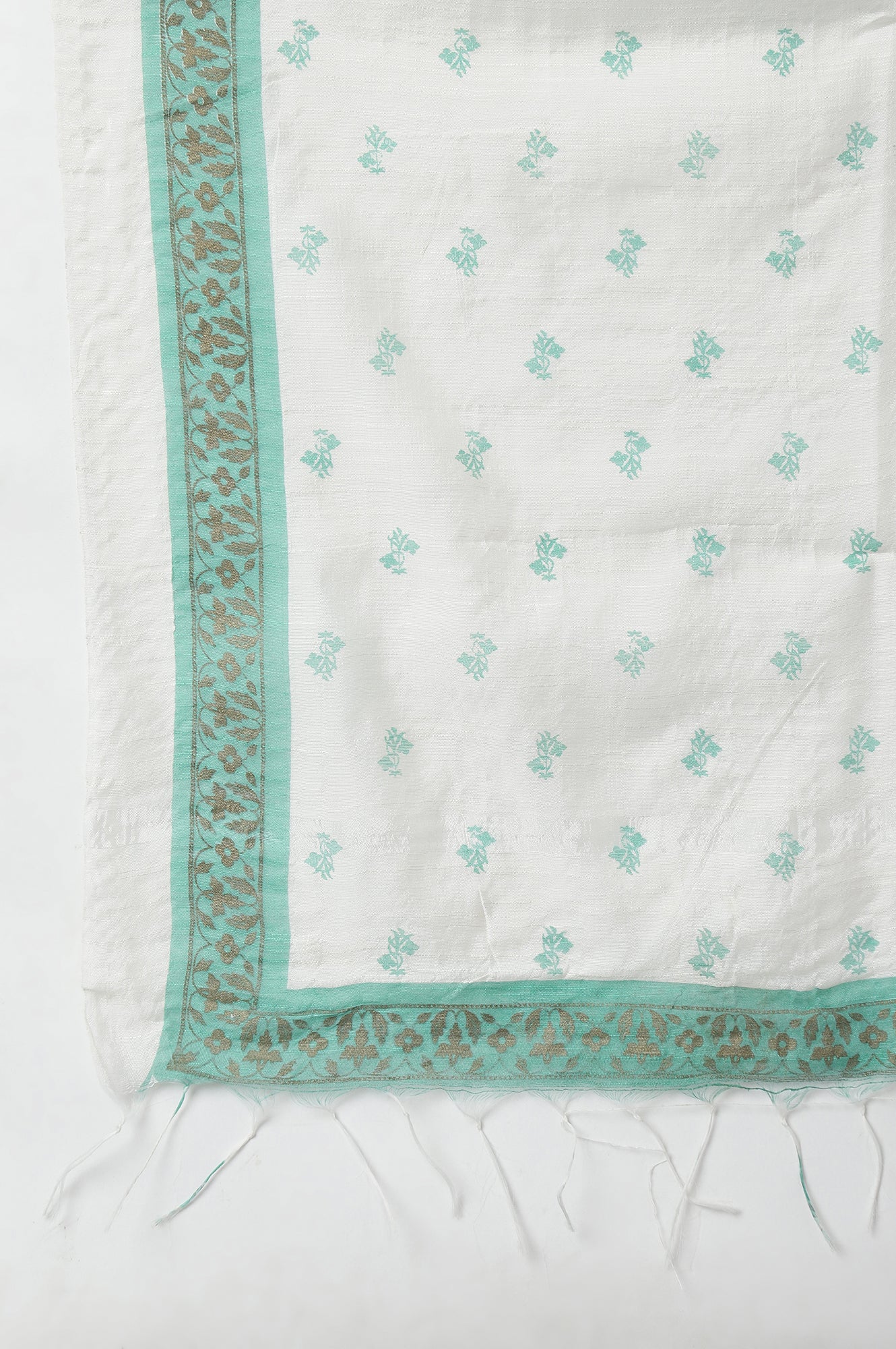 Green Printed Women Dupatta