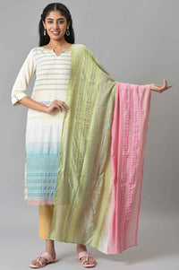 Green Zari Embroidered Dupatta