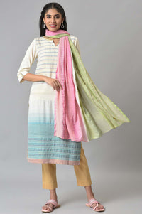 Green Zari Embroidered Dupatta