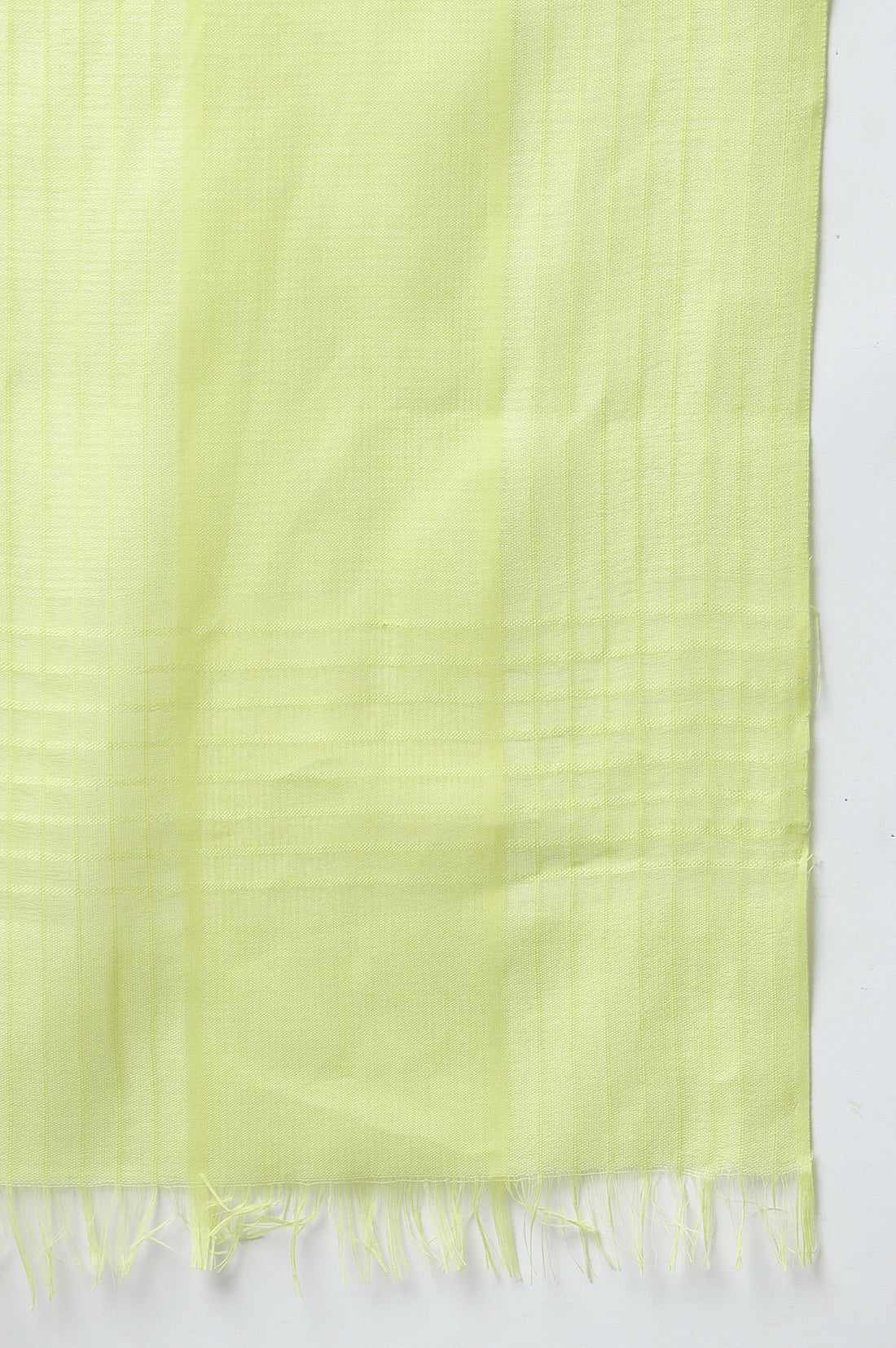 Lemon Yellow Yarn-Dyed Dupatta