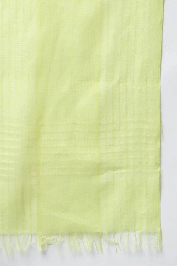 Lemon Yellow Yarn-Dyed Dupatta