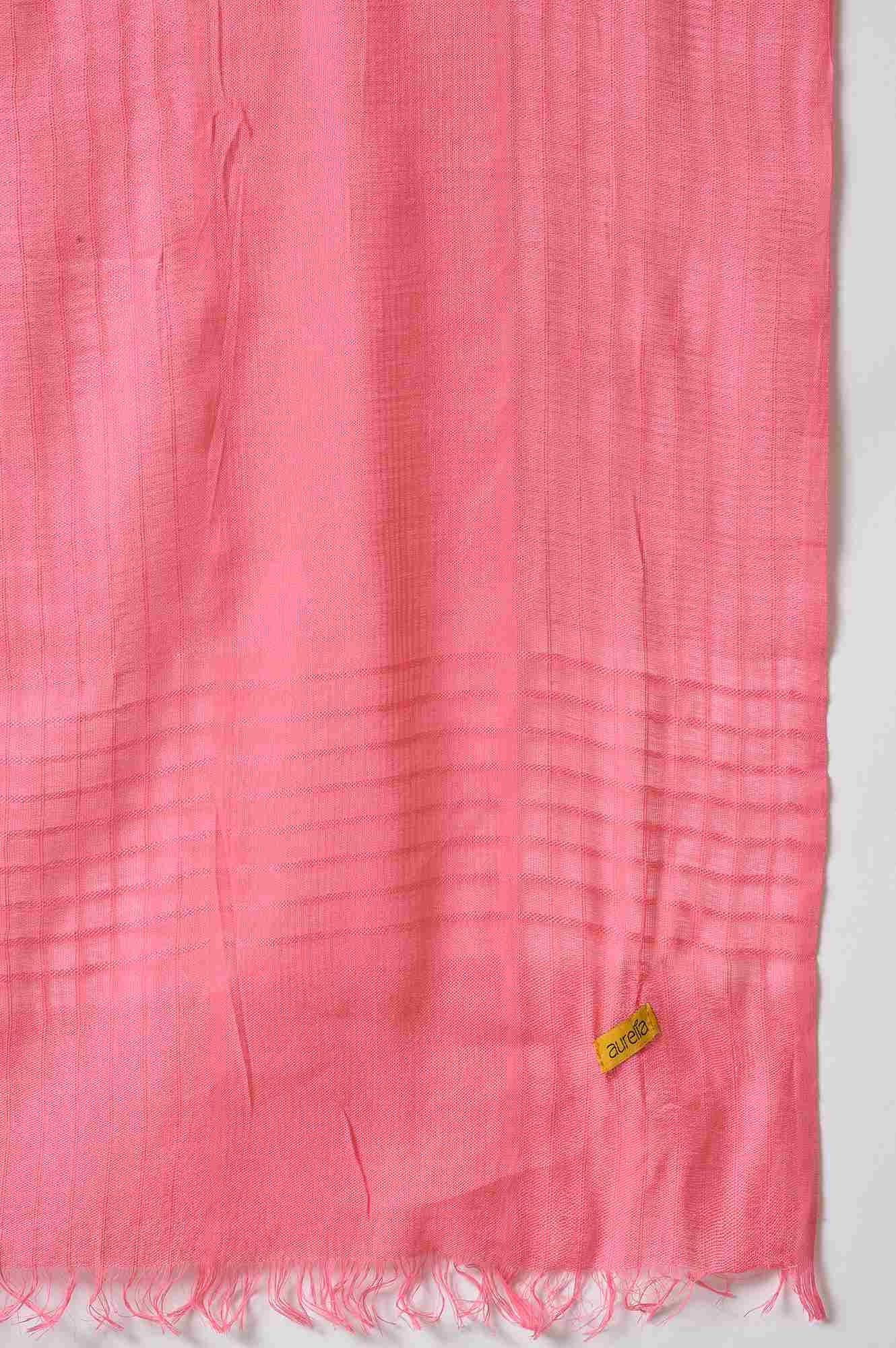 Pink Yarn-Dyed Dupatta