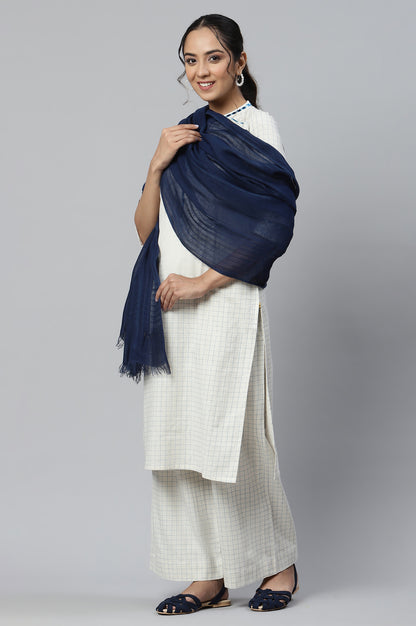 Blue Cotton Viscose Dupatta