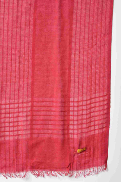 Red Yarn-dyed Woven Dupatta