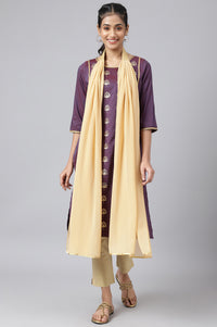 Gold Solid Georgette Dupatta