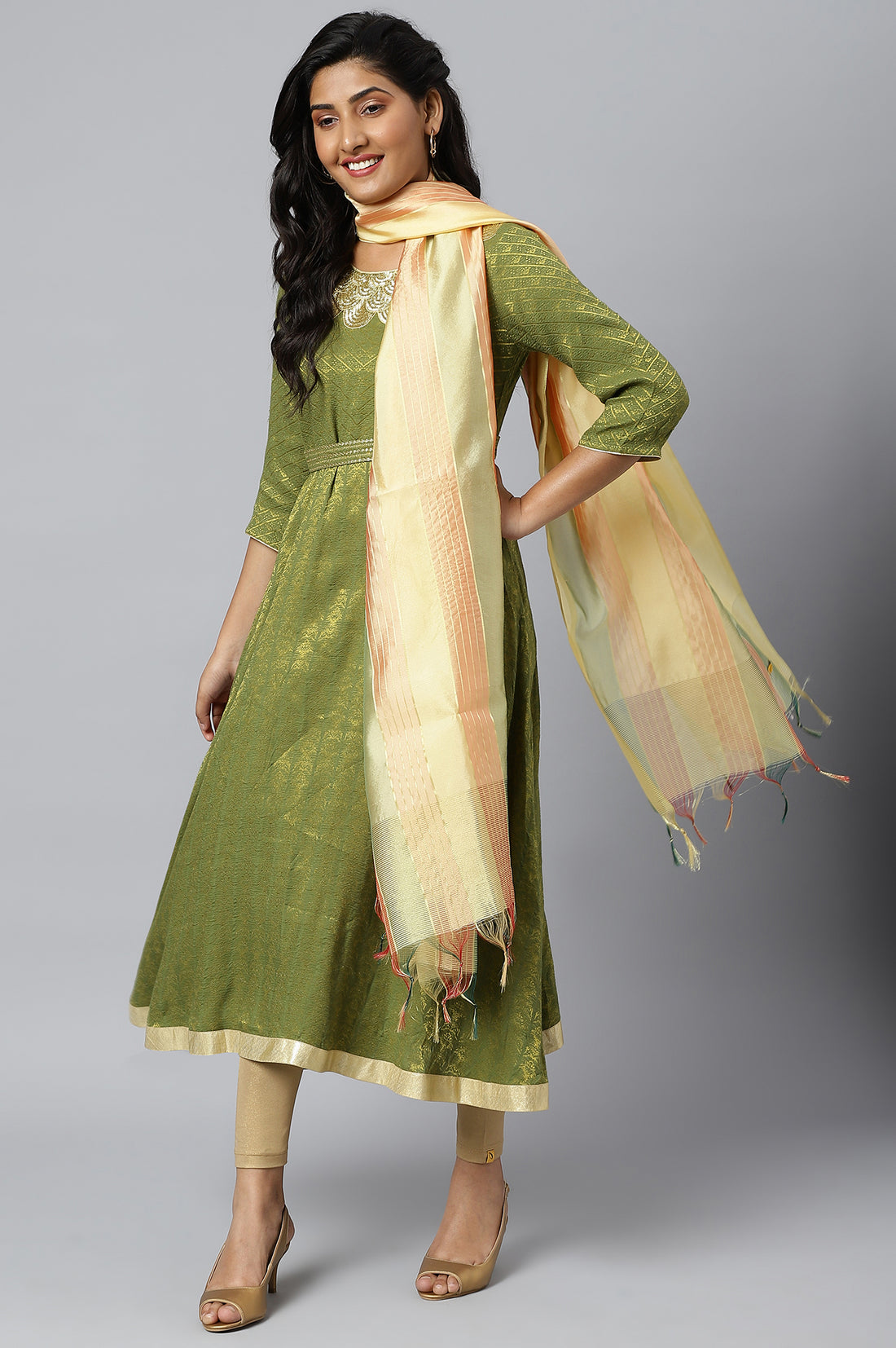 Multi Gold Banarsi Dupatta