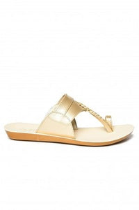 Aurelia Off White Textured Almond Toe Flat