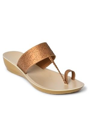 Aurelia Laser Cut Antique Gold Almond Wedge