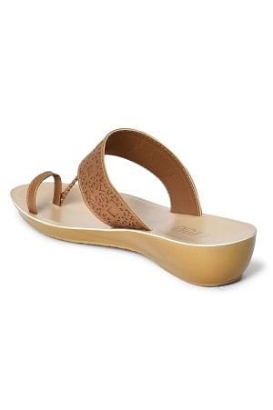 Aurelia Laser Cut Antique Gold Almond Wedge