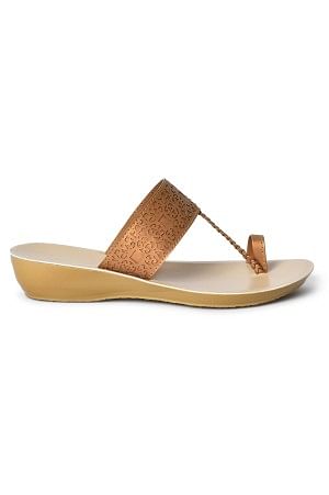 Aurelia Laser Cut Antique Gold Almond Wedge