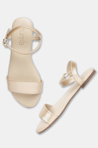 Aurelia Gold Solid Round Toe Flat-ZKASSIDY