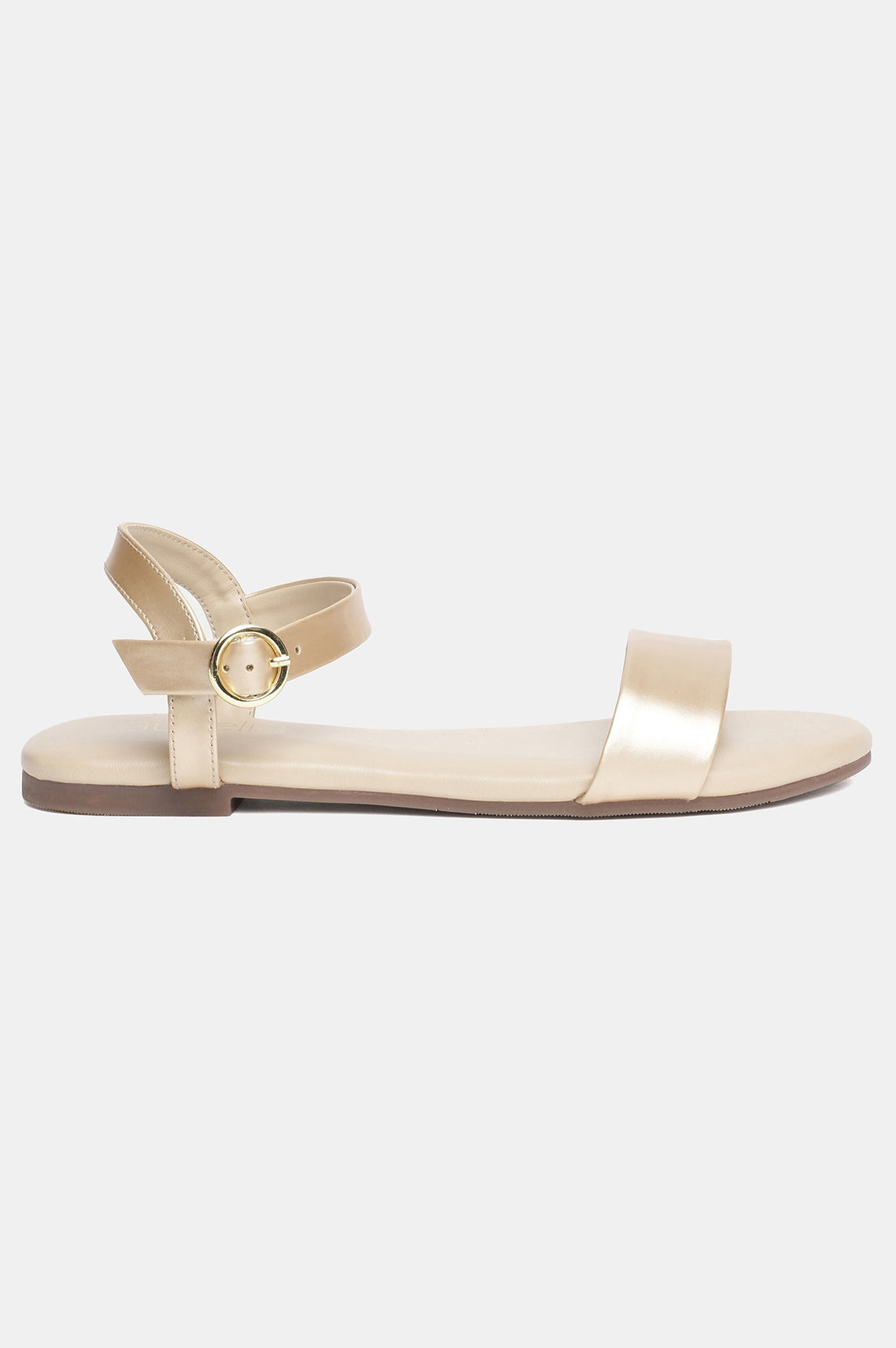 Aurelia Gold Solid Round Toe Flat-ZKASSIDY