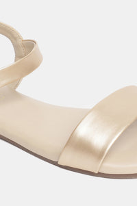 Aurelia Gold Solid Round Toe Flat-ZKASSIDY